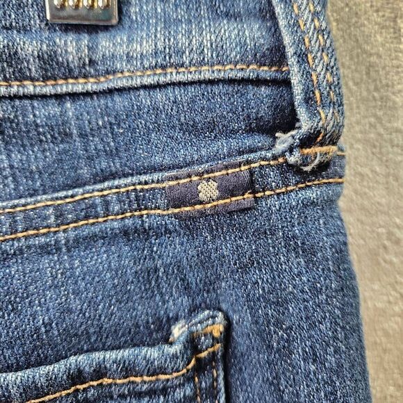 Lucky Brand Shorts Womens 4/27 Blue Bermuda Solid Flat Front Denim - Picture 8 of 10